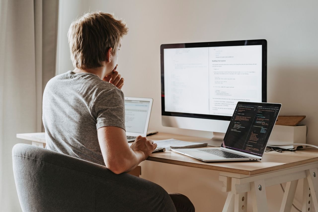Person typing code in a terminal to troubleshoot a WordPress site